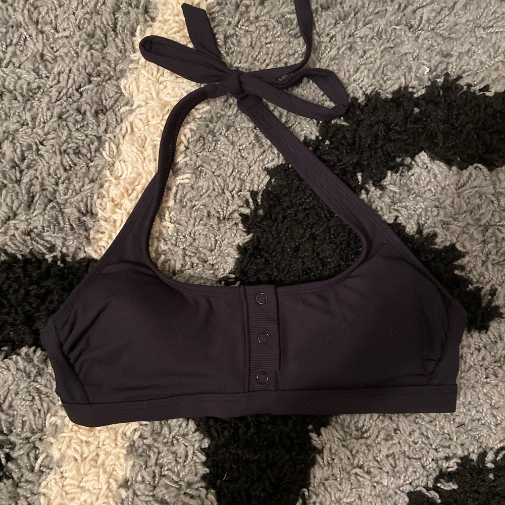 Black target bikini top